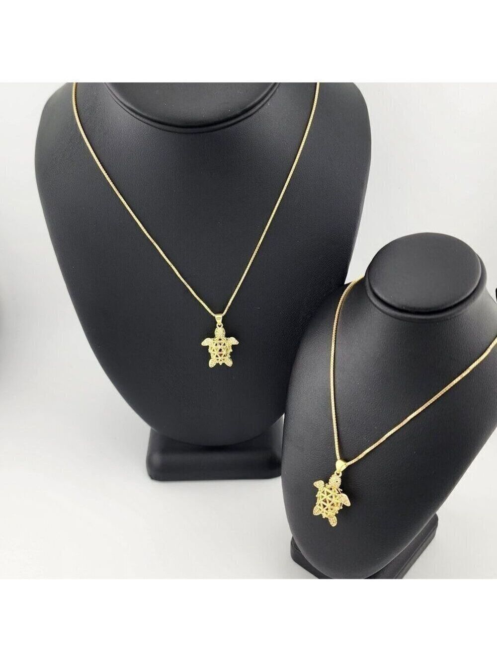 Brand New Cubic Zirconia Stone Turtle Necklace